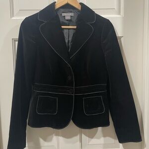 Ann Taylor Black velveteen blazer